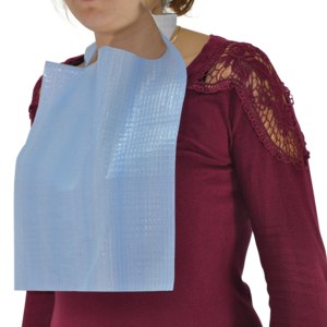 Bavoir enfant ouate + PE bleu – 30 x 35 cm — référence JP-BAV-0002 — JProfi Pro