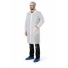 Blouse PLP non tissé blanc pressions col poches – 55 g/m² — référence JP-BVS-0008 — JProfi Pro