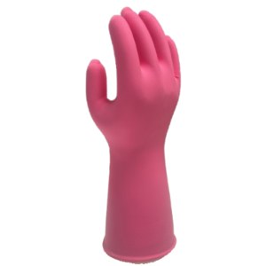 Gant de ménage latex rose flocké coton Cat III — référence JP-GMP-0108 — JProfi Pro