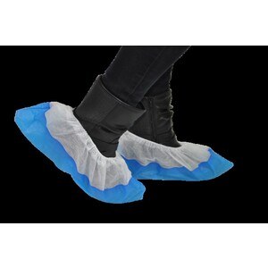 Surchaussures PLP non tissé blanc avec semelle PE bleue — référence JP-SUR-0518 — JProfi Pro