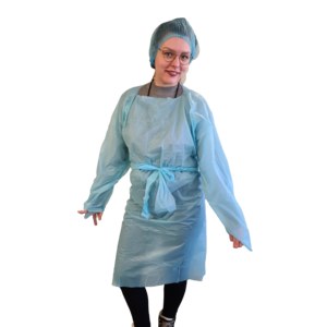 Tablier sarrau manche longue CPE bleu — référence JP-BVS-0017 — JProfi Pro