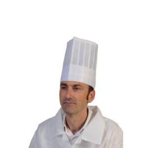 Toque viscose blanc — référence JP-COT-0052 — JProfi Pro